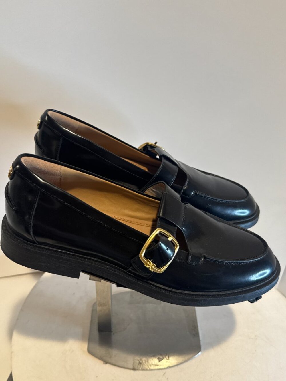 Sam Edelman Elaina T- Strap Buckle Loafer Leather Women's size 9 - Picture 3 of 10